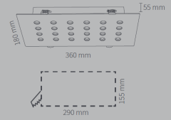 Kuyumcu LED Armatür Diktörtgen 24 LED li 43W