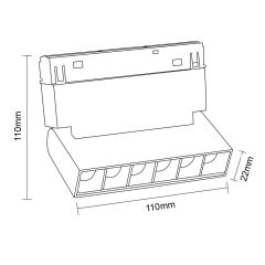 Dim Edilebilir Magnet Armatür 6W 11cm