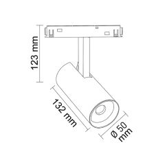 Dim Edilebilir Magnet Ray Spot 10W 48 VOLT