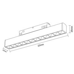 Dim Edilebilir Magnet Armatür Kompakt Lens 12W