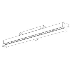 Dim Edilebilir Magnet Armatür Kompakt Lens 24W