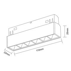 Dim Edilebilir Kompakt Lensli Magnet Armatür 6W