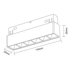 Dim Edilebilir Kompakt Lensli Magnet Armatür 6W